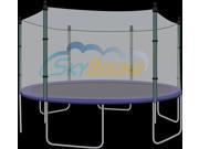 SkyBound 15 ft. Trampoline Frame Size Replacement Netting for 6 Straight Pole Enclosure Systems . Fits Brands Bravo Airzone Variflex Net Only