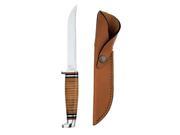 Case 316 5 SS Fixed Blade Knife w Leather Sheath