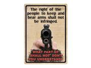 REP New The Right To Keep Bear Arms Tin Sign