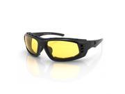 Bobster Chamber Sunglasses Black Frame with Yellow Lenses ECBR001Y