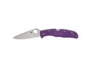 Spyderco Endura4 Lightweight Purple FRN Knife C10FPPR