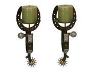 REP Cast Iron 2 Pc Candle Holder Set 1091
