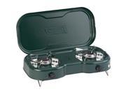 Coleman 2 Burner Basic Stove With Lid Green 3000001224 Camping Cookware
