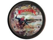 Rockin W Brand Winchester Fisherman By Stream Wall Clock W1402