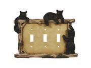 River s Edge Bear Triple Switch Plate Cover