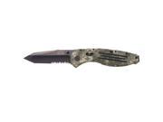 SOG Aegis Black TiNi Folding Knife Dig Camo Handle Tanto PS AE07 CP