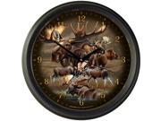 American Expedition 16 Wall Clock Moose Collage WCLK 305