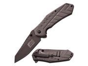 Xtreme Framelock Assisted Open Gray 3 1 2 Tanto Blade with Dual Thumb Studs