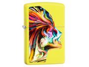 Zippo Color Face Neon Yellow Windproof Pocket Lighter 29083