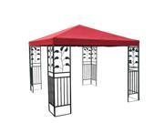 10x10 ft Garden Canopy Gazebo Top Replacement Red