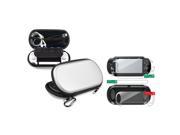 eForCity Full Body Reusable Screen Protector Silver Eva Zipper Case Bundle Compatible With Sony Playstation Vita