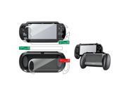 eForCity Clear 3 piece Full Body Screen Protector Black Textured Coating Hand Grip For Sony Playstation PS Vita