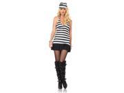 Leg Avenue Women s Warden s Mistress Costume Black White Medium Large