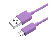 eForCity Universal Micro USB 2 in 1 Cable Compatible with Blackberry Z10 3FT Purple