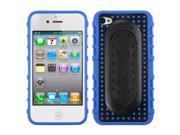 MYBAT Blue Massage Dots Snap Tail Stand Protector Cover w Package for Apple® iPhone 4S 4