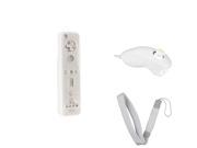 eForCity 2X White Wrist Strap 2X White Silicone Skin Case 2X White Silicone Skin Case Compatible With Nintendo Wii Wii U