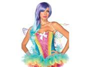 Leg Avenue Costumes Rainbow Sequin Corset with Support Boning Multicolor Large
