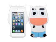 Apple iPod Touch 5th Gen 6th Gen Case eForCity 3D Cow Rubber Silicone Soft Skin Gel Case Cover Compatible With Apple iPod Touch 5th Gen 6th Gen White Light Bl