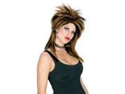 Rocker Wig Brown And Black Accessory