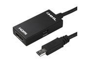eForCity Micro USB to HDMI MHL Adapter 11 pin Stream Audio Video View Photos from Mobile Devices onto HDTV in 1080p for Samsung Galaxy S5 S4 S3 Note 3