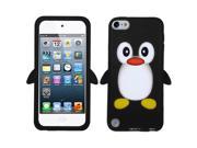 Apple iPod Touch 5th Gen 6th Gen Case eForCity Penguin Rubber Silicone Soft Skin Gel Case Cover Compatible With Apple iPod Touch 5th Gen 6th Gen Black White