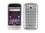 MYBAT T Clear Argyle Pane Candy Skin Cover Compatible With LG MS690 Optimus M Optimus C