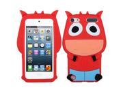 Apple iPod Touch 5th Gen 6th Gen Case eForCity 3D Cow Rubber Silicone Soft Skin Gel Case Cover Compatible With Apple iPod Touch 5th Gen 6th Gen Red Light Blue