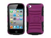 Hot Pink Black Rugged Armor w Stand Protector Cover Case iPod Touch 4th G