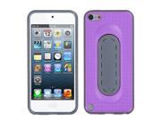 Apple iPod Touch 5th Gen 6th Gen Case eForCity Checker Stand TPU Rubber Candy Skin Case Cover Compatible With Apple iPod Touch 5th Gen 6th Gen Purple Gray