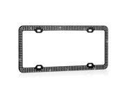 Valor White Crystals Black Metal Frame with Triple Row Crystals