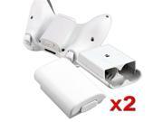 eForCity 2 Pack White Wireless Controller Battery Shell Case Cover For Xbox 360