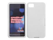 MYBAT BlackBerry X10 Solid Skin Cover Translucent White