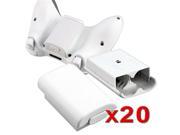 eForCity 20 x White Wireless Controller Battery Pack Shell For Microsoft Xbox 360