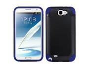 MYBAT Black Dark Blue Frosted Fusion Protector Cover compatible with Samsung Galaxy Note II