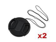eForCity 2 x 58mm Center Pinch Cap Lens Filter for nikon canon