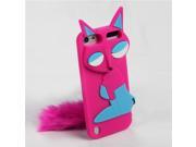 Apple iPod Touch 5th Gen 6th Gen Case eForCity 3D Fox Rubber Silicone Soft Skin Gel Case Cover Compatible With Apple iPod Touch 5th Gen 6th Gen Hot Pink Blue