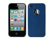 MYBAT Blue Ironside Shield with Chrome Coating Metal with Package for APPLE iPhone 4S 4