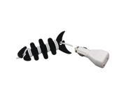 eForCity White Car Charger Fishbone Wrap Compatible with Samsung Galaxy S3 i9300 i9500 S4 S IV T989