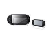 White Hard plastic rubber coating Hand Grip with FREE Reusable Screen Protector for Sony PlayStation Vita