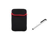 eForCity Silver Universal Touch Screen Stylus Black Red Tablet Sleeve Bundle For iPad Mini LTE Wifi 16G 32G