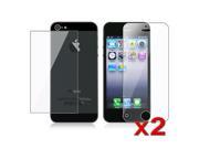 eForCity 2 X Reusable Screen Protector [2 LCD Kit] Front Back screen Guard compatible with Apple iPhone 5 5S