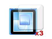 Three Pack Clear Screen Protector Compatible with iPod Nano 6Th Gen
