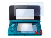 3 Pack Clear LCD Screen Protector Cover for Nintendo 3DS Set of 2 Top and Bottom Cover