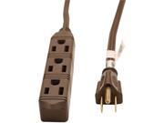 Ge Jashep50670 3 Outlet Grounded Office Cord Brown