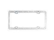 Valor Chrome Coating Metal With Triple Row White Crystals License Plate