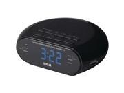 RCA RC207 Dual Wake Alarm Clock Radio with USB Port
