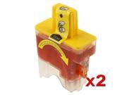 eForCity Compatible Combo 2 Pack 2 Yellow Ink Cartridge for Brother LC41Y Intellifax 1840 2440 MFC 3240 210 420 5440 5840 620
