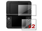 eForCity Clear Reusable Top Bottom LCD Screen Guard Film Protector Compatible With Nintendo 3DS XL [2 Pack Combo]