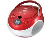 Naxa Npb252Rd Portable Cd Mp3 Player With Am Fm Stereo Red