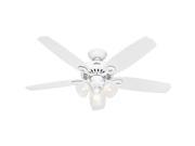 53236 52 in. Builder Plus Snow White Ceiling Fan with Light